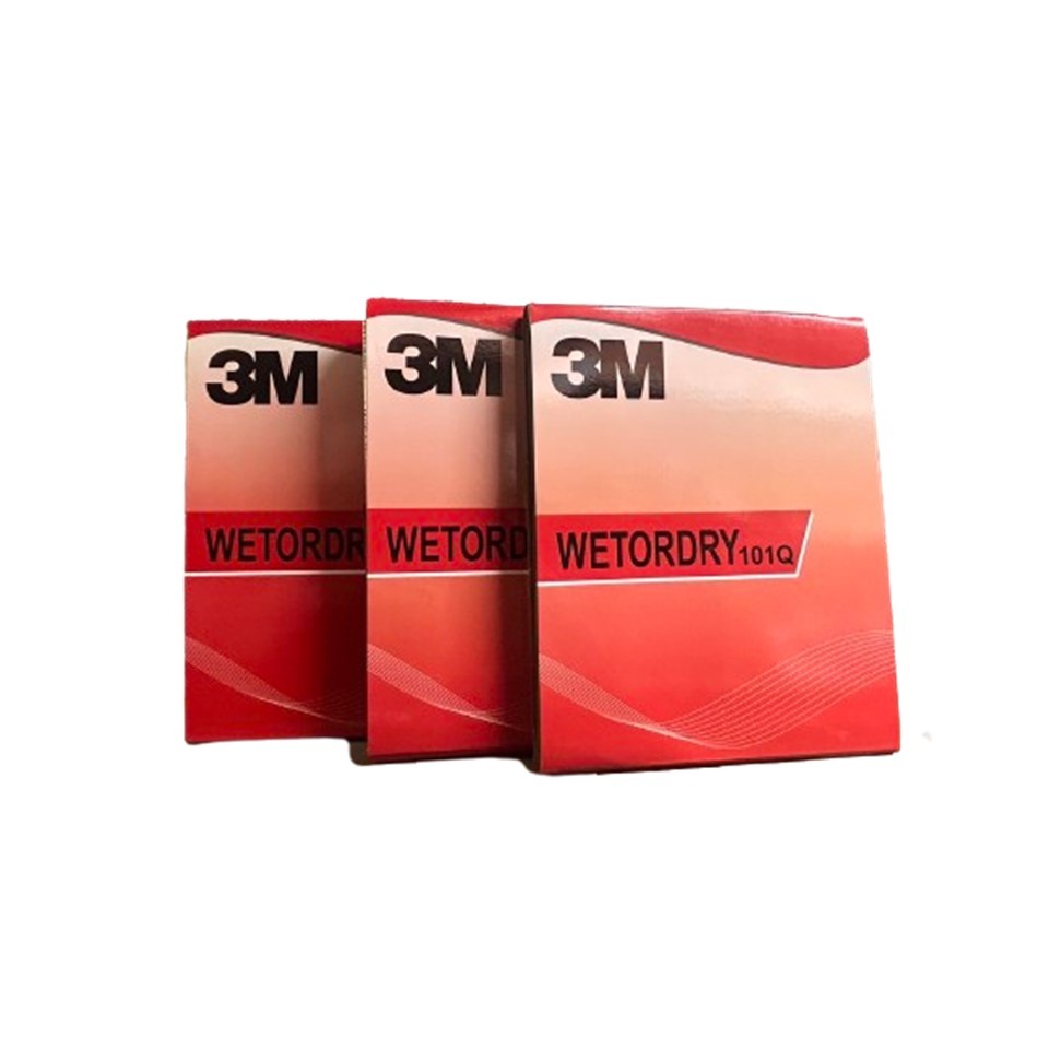 3M (ยกแพ็ค 100 แผ่น) กระดาษทรายน้ำ สำหรับขัดสีรถยนต์ ขัดเหล็ก ใช้งานทั่วไป ใช้ได้ทั้งแบบแห้งและเปียก