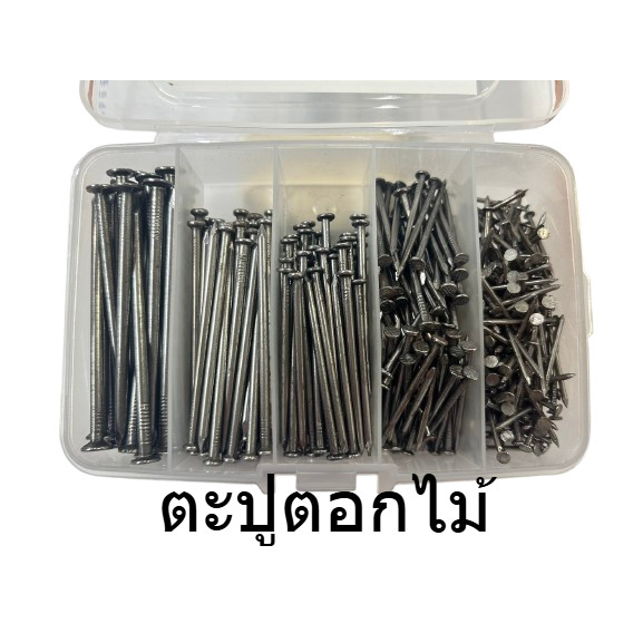 ชุดตะปู ตอกไม้/คอนกรีต สำหรับงานอเนกประสงค์ งาน DIY พร้อมกล่องจัดเก็บ พกพาสะดวก กะทัดรัด