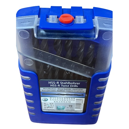 ชุดดอกสว่านเจาะเหล็ก (ตัวดำ) Heller HSS R 19 ดอก/ชุด (1มม.-10มม.) เยอรมันแท้