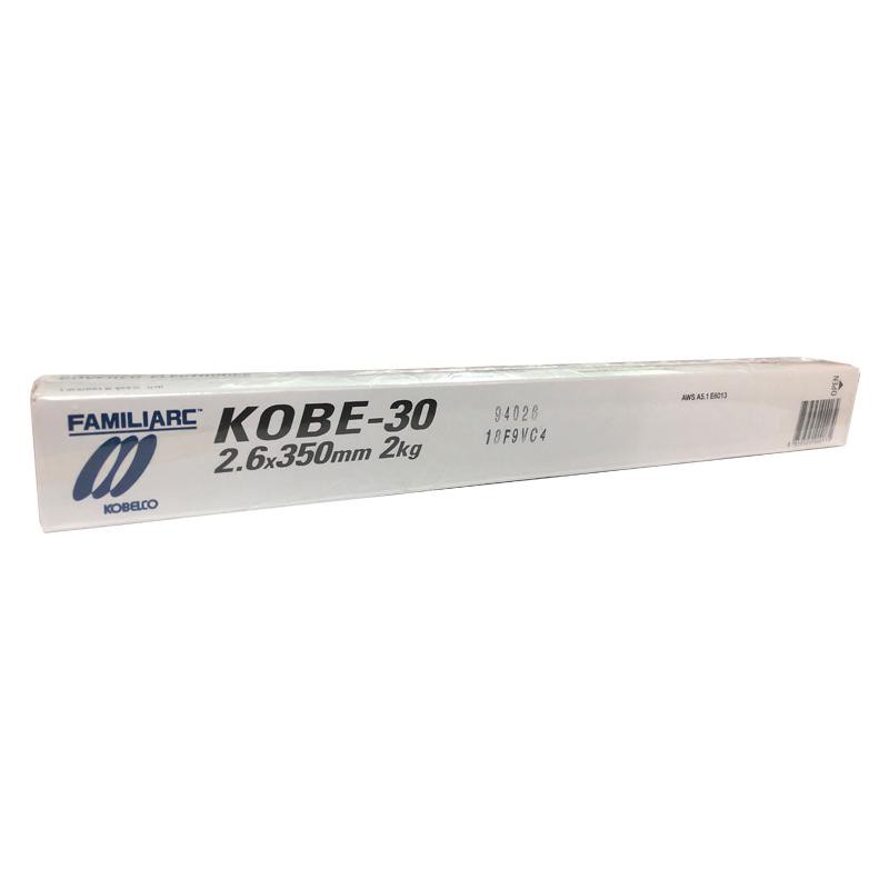 KOBE ลวดเชื่อมไฟฟ้า โกเบ30 2.6มม. เหมาะสำหรับเชื่อมเหล็กเหนียว เหล็กบาง ขายแบ่งเป็นห่อละ 2 กก.