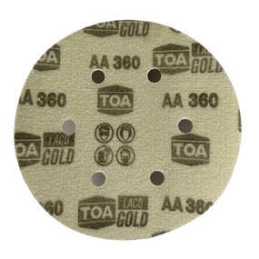 TOA กระดาษทรายกลมหลังสักหลาด ทีโอเอ LACD - GOLD 6 นิ้ว 6 รู 80 100 120 150 180 240 280 320 400 500 600 กระดาษทรายกลมTOA