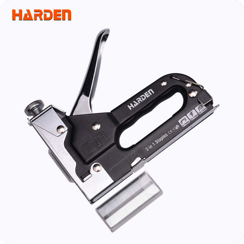 Harden เครื่องยิงตะปู เครื่องเย็บกระดาษ 3-in-1 อเนกประสงค์ (ผลิตจากเหล็กคาร์บอน)