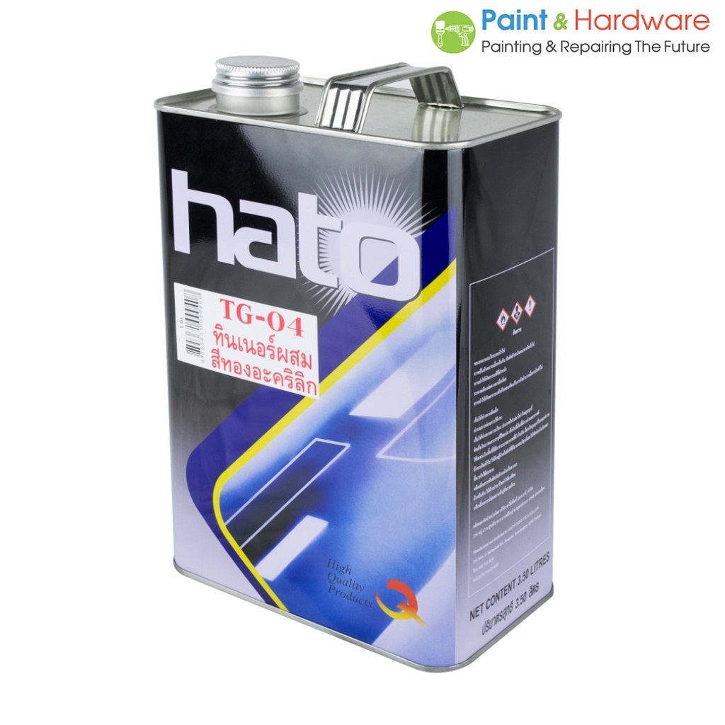 ็HATO Gold ทินเนอร์อะคริลิก ฮาโต้ TG-04 สำหรับผสมสีทอง สูตรน้ำมัน 1 แกลลอน [3.5 ลิตร]