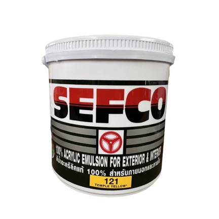SEFCO แม่สีน้ำ เซฟโก้ สีน้ำภายนอก ภายใน ทาภายนอกและภายใน ขนาด 1 แกลลอน 3.5 ลิตร