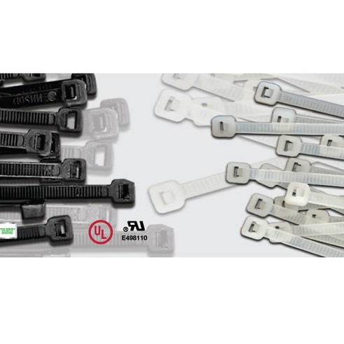 เคเบิ้ลไทร์ ขาว/ดำ 10" 250mmx4.8mm SN-250-4 (100เส้น)  Nylon66