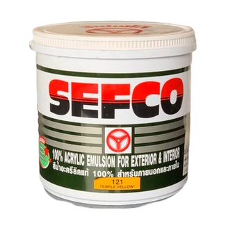 SEFCO แม่สีน้ำ เซฟโก้ สีน้ำภายนอก ภายใน ทาภายนอกและภายใน ขนาด 1/4 แกลลอน 0.85 ลิตร