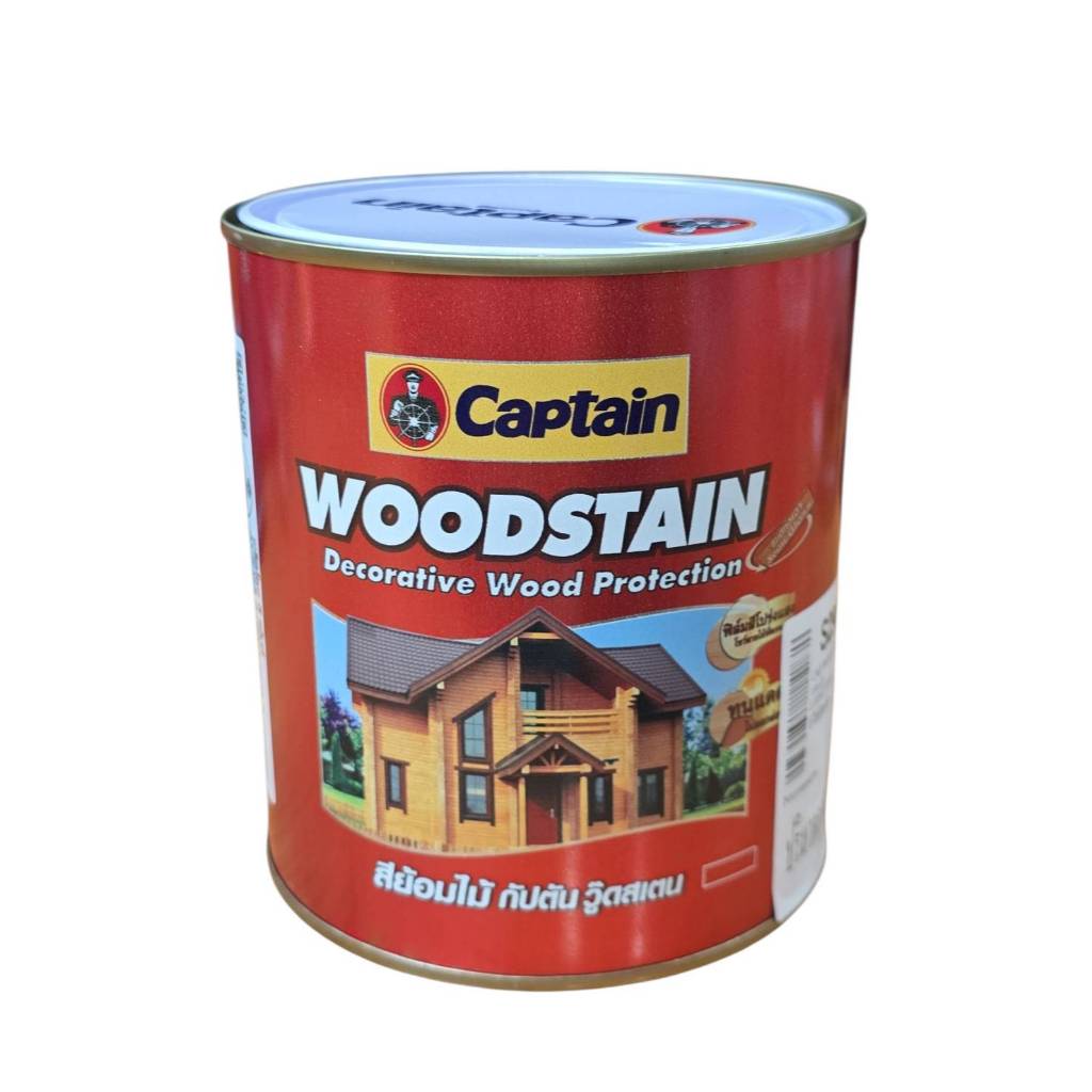 Captain Wood Stain กัปตัน สีย้อมไม้ วู๊ดสเตน ชนิดเงา-กึ่งเงา ขนาด 0.946 ลิตร