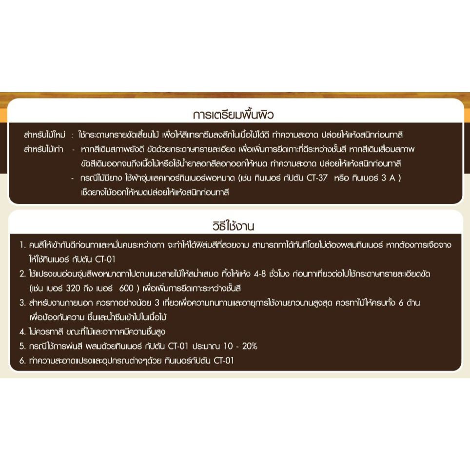 Captain Wood Stain กัปตัน สีย้อมไม้ วู๊ดสเตน ชนิดเงา-กึ่งเงา ขนาด 0.946 ลิตร