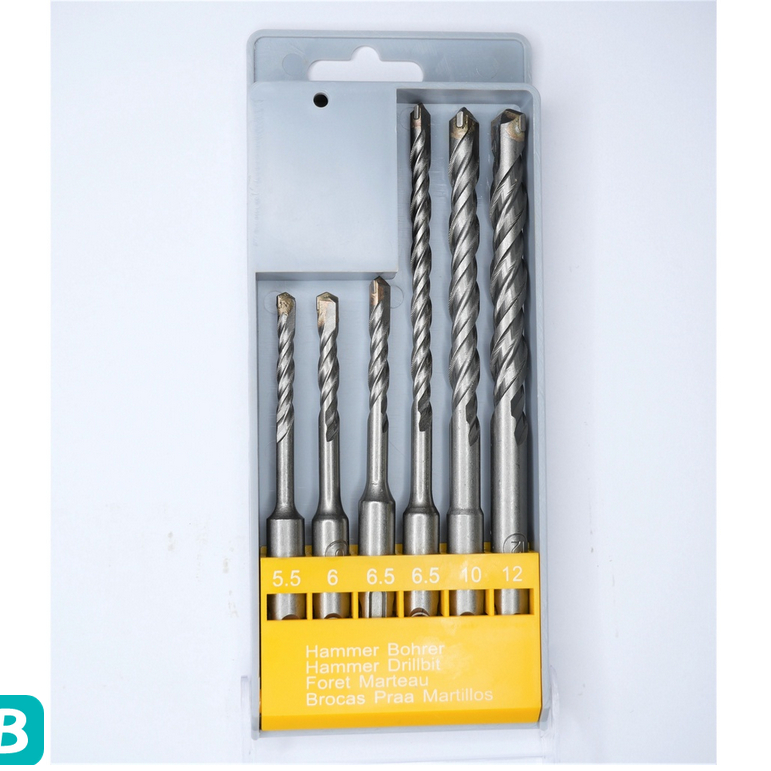 ZI-TEC ชุดดอกสว่านเจาะปูนไซเทค ระบบ เอสดีเอส พลัส (โรตารี่) 6 ตัวชุด 5.5-12mm