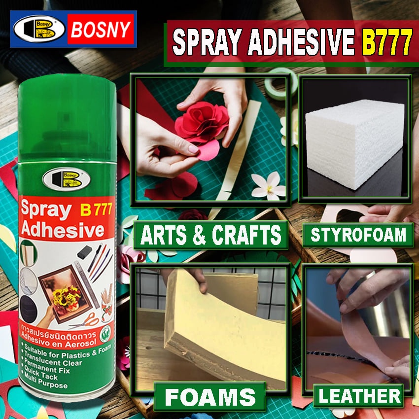 Bosny สเปรย์กาว [Bosny] บอสนี่  B777 ขนาด 400 CC. กาวสเปรย์