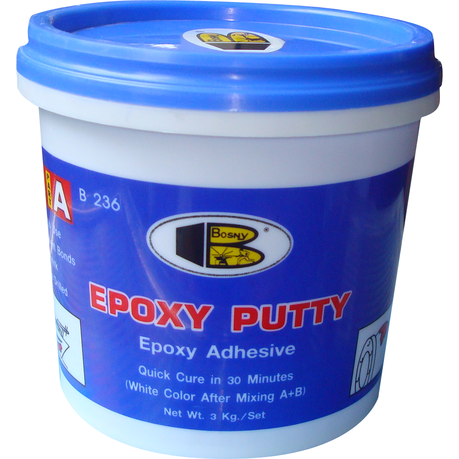 Bosny กาวเชื่อม-อุดรอยรั่วอีป็อกซี่ พัตตี้ บอสนี่ ขนาด 3 กก.