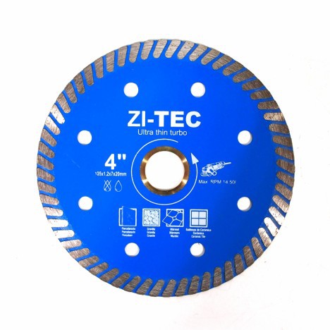 ZI TEC ใบตัดเพชร ไซเทค 4 นิ้ว รุ่น 2 in 1 ชนิด บางพิเศษ เทอร์โบ (TURBO)