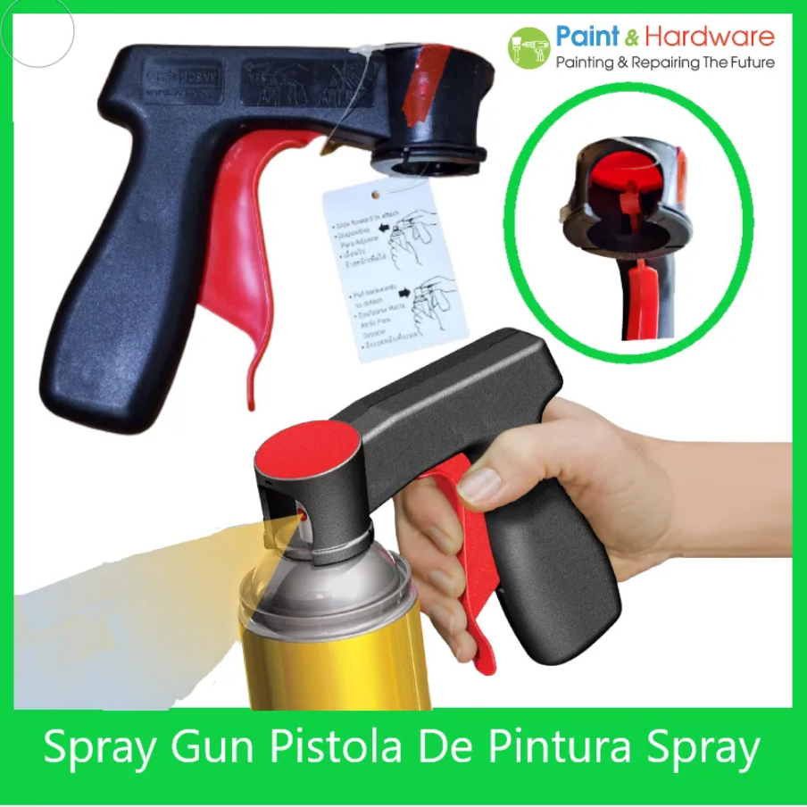 ปืนพ่นสีสเปรย์​ Spray​ Gun (2 สี) ใช้กับกระป๋องสีสเปรย์ ทุกยี่ห้อ และสเปรย์หล่อลื่นเอนกประสงค์