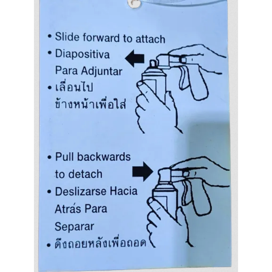ปืนพ่นสีสเปรย์​ Spray​ Gun (2 สี) ใช้กับกระป๋องสีสเปรย์ ทุกยี่ห้อ และสเปรย์หล่อลื่นเอนกประสงค์