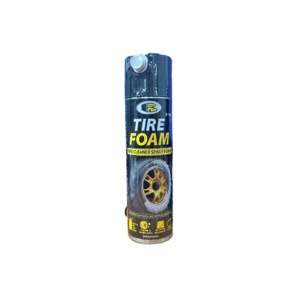 BOSNY B138 TIRE FOAM  สเปรย์โฟมทำความสะอาดยางรถยนต์(สูตรมันเงา) ขนาด 380 มล.