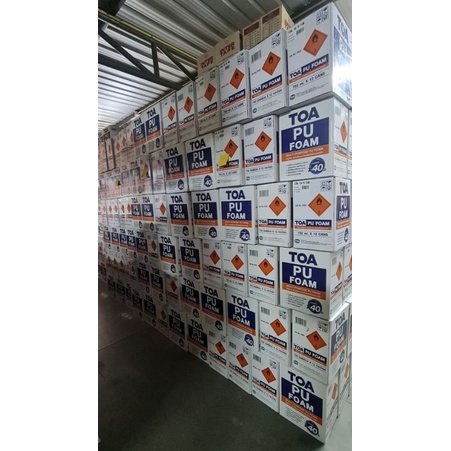 TOA PU Foam (ยกลัง 12 กป) สเปรย์พียูโฟม ทีโอเอ ขนาด 750 ML.โฟมโพลียูรีเทน ส่วนผสมเดียว ชนิดไม่ลามไฟ