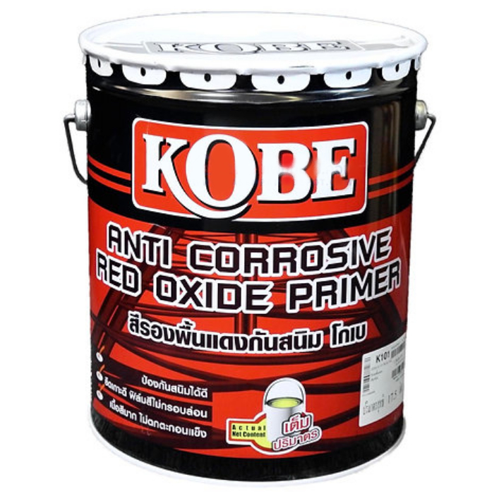 TOA Kobe โกเบ รองพื้นแดง-เทา กันสนิม สีกันสนิม ขนาด 17.5 ลิตร Red Oxide Primer-Grey Primer