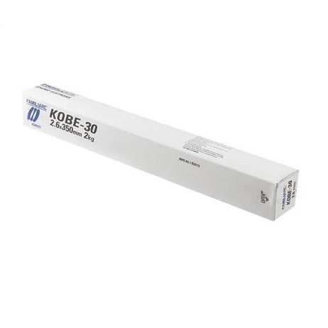 KOBE-30 [ยกกล่อง 20 กก.] ลวดเชื่อมเหล็กเหนียวไฟฟ้า โกเบ ขนาด 2.6/ 3.2/ 4.0 มม. (กล่องขาว) ลวด E6013