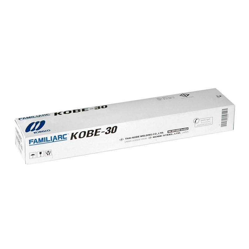KOBE-30 [ยกกล่อง 20 กก.] ลวดเชื่อมเหล็กเหนียวไฟฟ้า โกเบ ขนาด 2.6/ 3.2/ 4.0 มม. (กล่องขาว) ลวด E6013