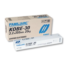KOBE-30 [ยกกล่อง 20 กก.] ลวดเชื่อมเหล็กเหนียวไฟฟ้า โกเบ ขนาด 2.6/ 3.2/ 4.0 มม. (กล่องขาว) ลวด E6013