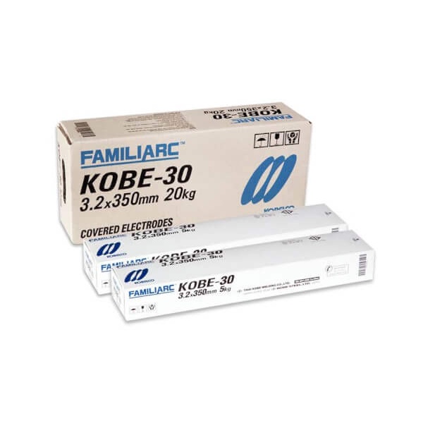 KOBE-30 [ยกกล่อง 20 กก.] ลวดเชื่อมเหล็กเหนียวไฟฟ้า โกเบ ขนาด 2.6/ 3.2/ 4.0 มม. (กล่องขาว) ลวด E6013