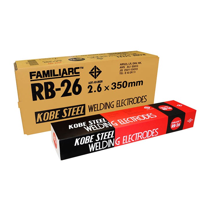 KOBE RB26 [ยกกล่อง 20kgs] ลวดเชื่อมไฟฟ้า โกเบ 2.6 / 3.2 / 4.0 มม. ลวด E6013 โกเบกล่องแดง
