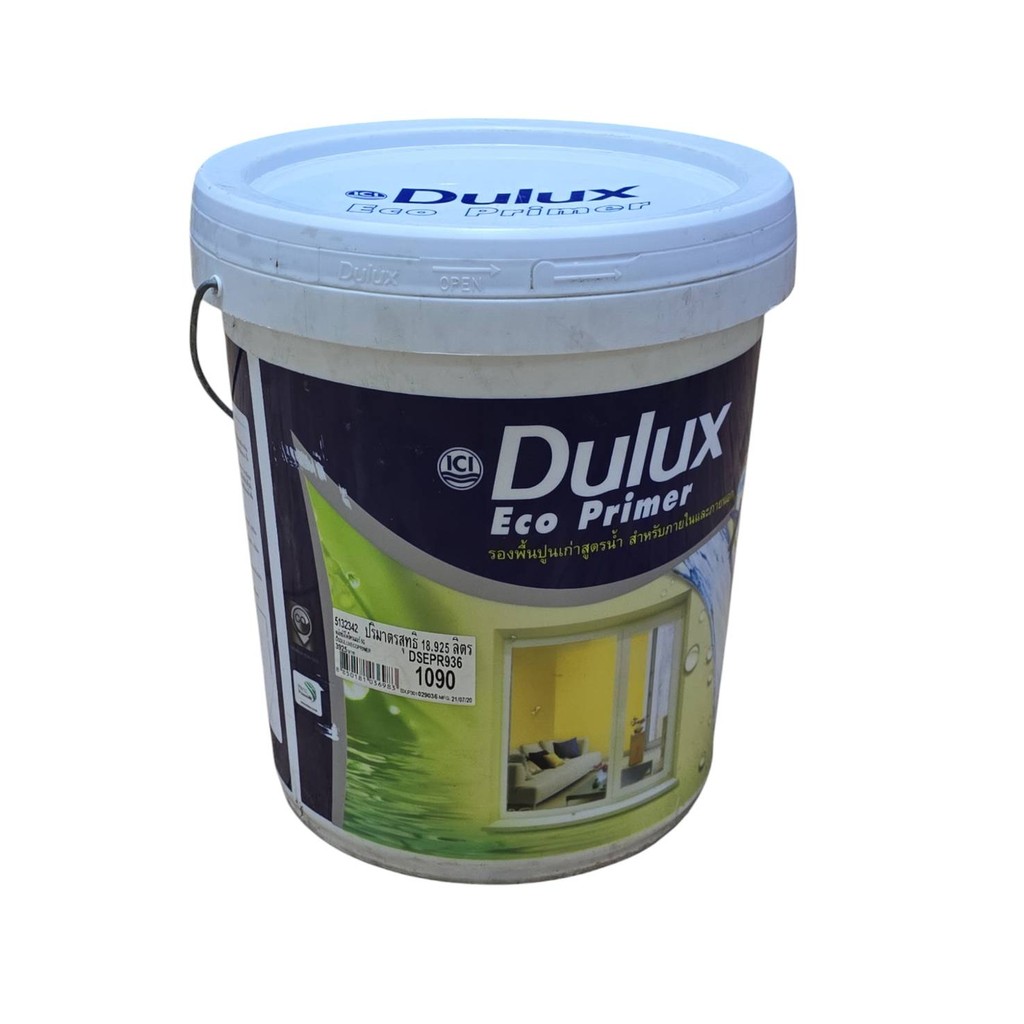 ICI Dulux Eco Primer ไอซีไอ ดูลักซ์ อีโค่ ไพร์เมอร์ รองพื้นปูนทับสีเก่า ขนาด 18.925 ลิตร (5แกลลอน) ลดล้างสต็อก