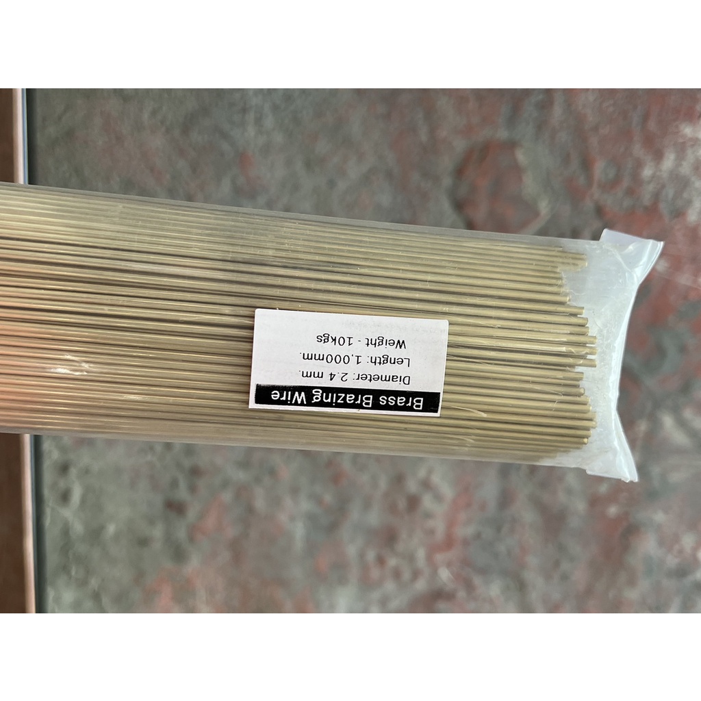 ฺฺBronze [ยกแพ็ค 10kgs] ลวดเชื่อมทองเหลือง TIG ROD 2.4mm. x 1000mm. TIG Brass Wire TIG ROD 2.4mm