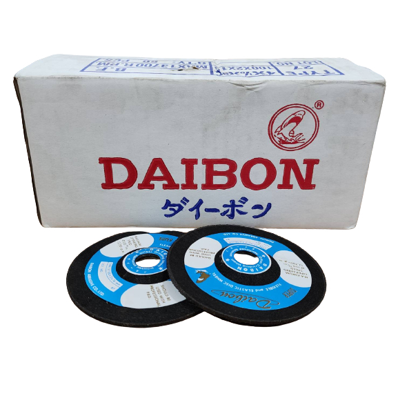 DAIBON ตราปลาฉลาม ไดบอน [ยกกล่อง 50 แผ่น] ใบเจียร แผ่นเจีย เหล็ก บาง 4" X 2MM. 100X2X16MM. ชนิดอ่อนตัว Type 27